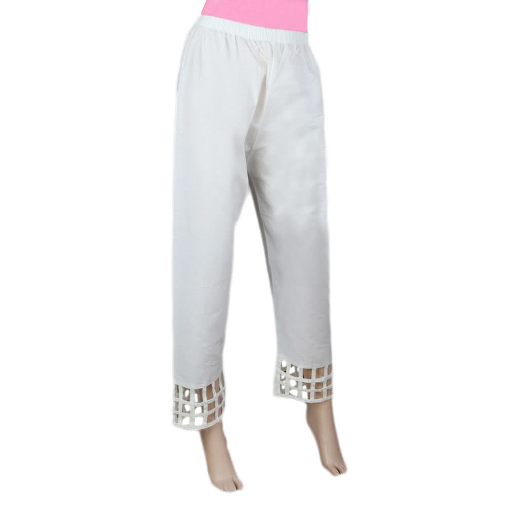 Women's Woven Trouser - White, Women, Pants & Tights, Chase Value, Chase Value
