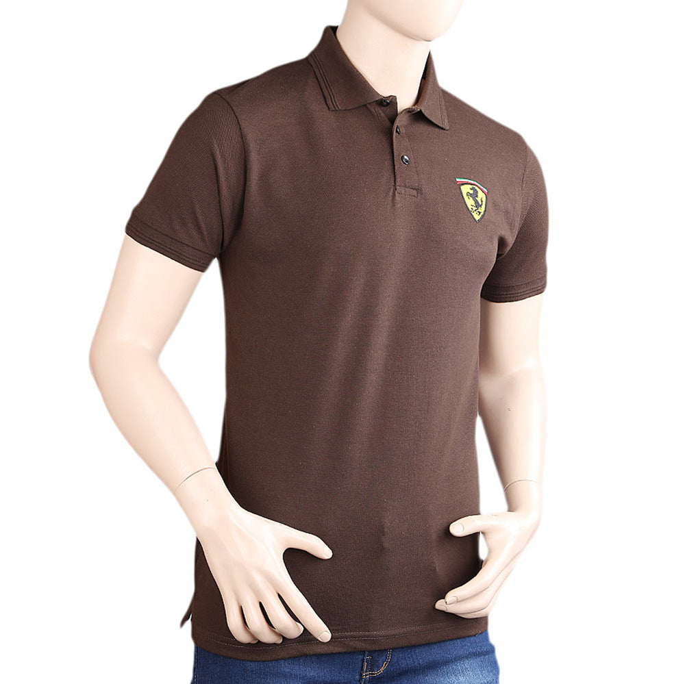 Men's Half Sleeves Polo Shirts - Brown, Men's Fashion, Chase Value, Chase Value