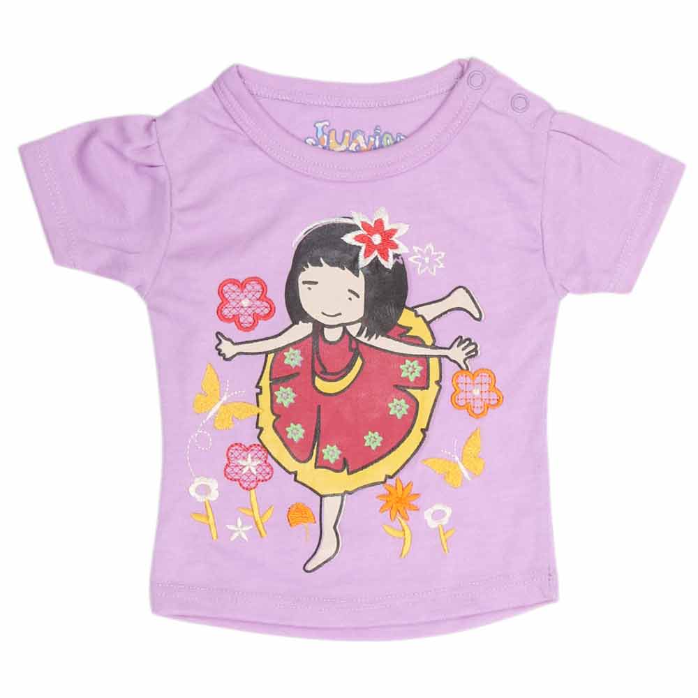 Newborn Girl's T-Shirt - Light Purple - test-store-for-chase-value