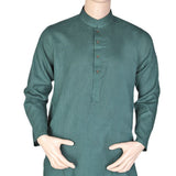 Men's Basic Kurta - Dark Green, Men, Kurtas, Chase Value, Chase Value
