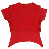 Girls Half Sleeve Fancy T-Shirt 2 Pcs - Red, Kids, Girls T-Shirts, Chase Value, Chase Value