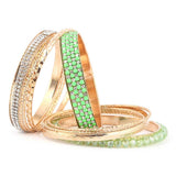 Women's Fancy Bangles 11 Pcs - Green - test-store-for-chase-value