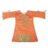 Girls Embroidered Masuri Suit 3 Pcs - Orange, Kids, Girls Sets And Suits, Chase Value, Chase Value