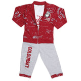 Boys Full Sleeves 3 Piece Suit - Maroon, Kids, Boys Sets And Suits, Chase Value, Chase Value