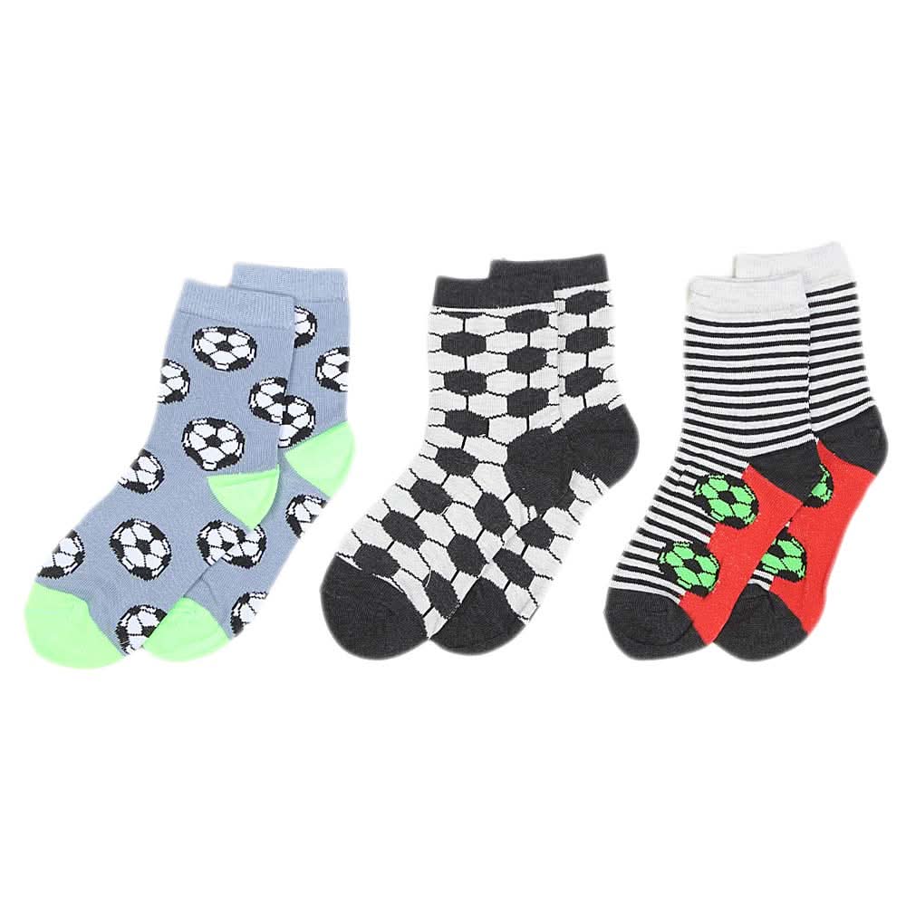 Boys Socks Packs of 3 - Multi, Kids, Boys Socks, Chase Value, Chase Value