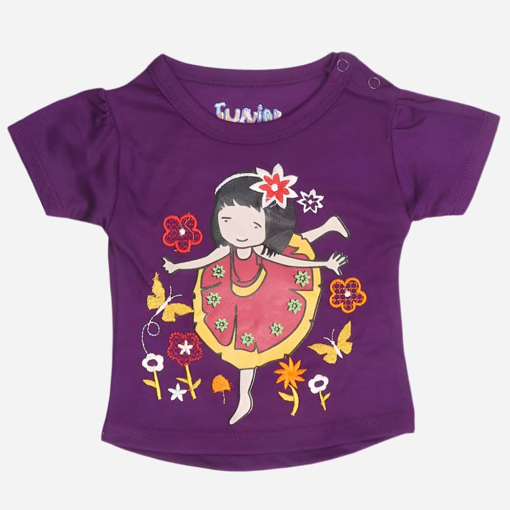 Newborn Girl's T-Shirt - Purple - test-store-for-chase-value