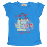 Girls Half Sleeves T-Shirt 03 - Blue, Kids, Girls T-Shirts, Chase Value, Chase Value