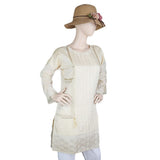 Women's Fancy Embroidered Kurti - Fawn, Women, Ready Kurtis, Chase Value, Chase Value