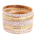 Women's Fancy Bangles 13 Pcs - Pink - test-store-for-chase-value