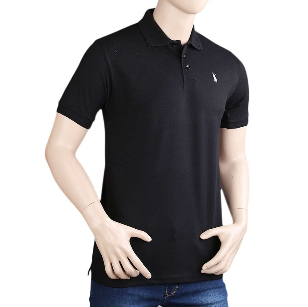 Men's Half Sleeves Polo T-Shirt - Black, Men, T-Shirts And Polos, Chase Value, Chase Value