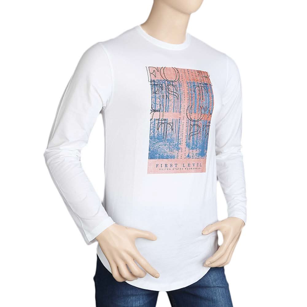 Men's Full Sleeves T Shirt - White, Men, T-Shirts And Polos, Chase Value, Chase Value