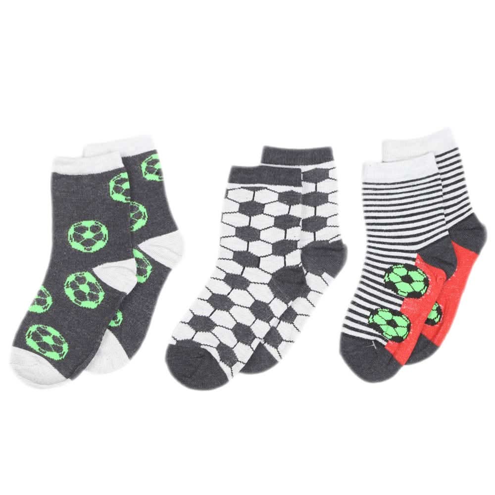 Boys Socks Packs of 3 - Multi, Kids, Boys Socks, Chase Value, Chase Value