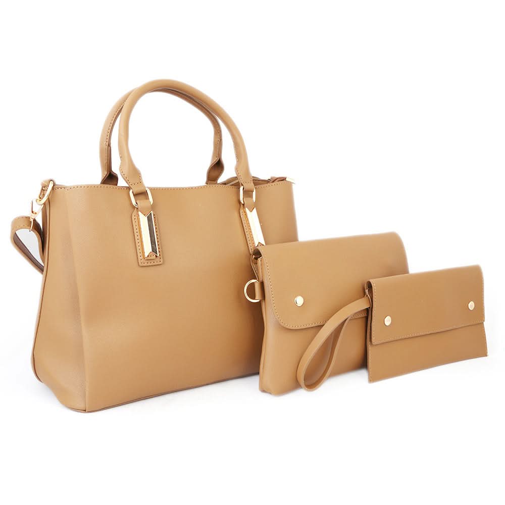 Women's Handbag 3Pcs 8842 - Apricot, Women, Bags, Chase Value, Chase Value