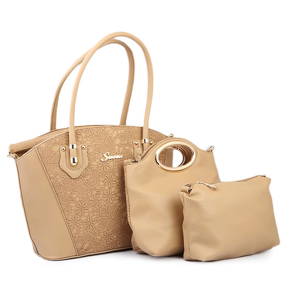 Women's Handbag 3 Piece - Apricot, Women, Bags, Chase Value, Chase Value