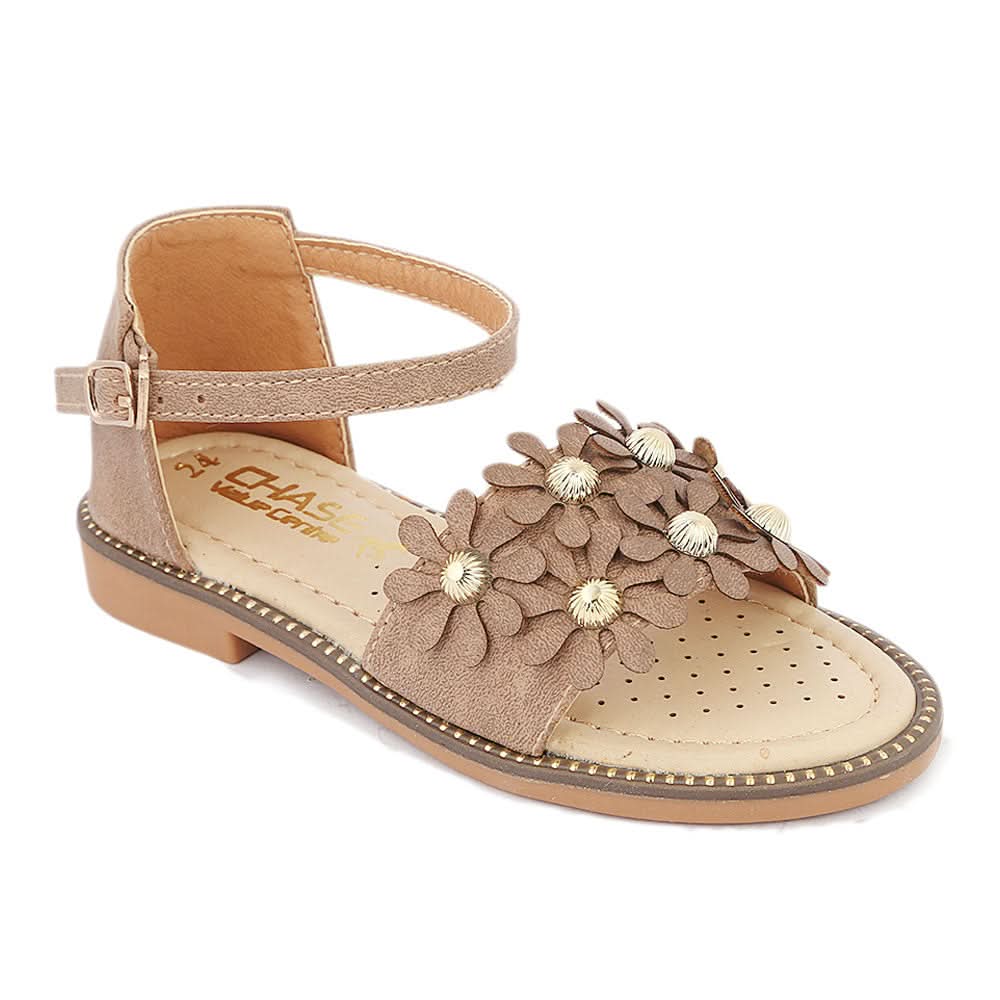 Girls Fancy Sandal (B-97) - Brown, Kids, Girls Sandals, Chase Value, Chase Value