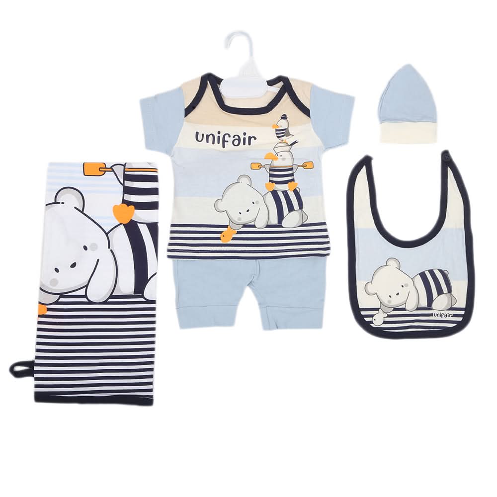 Newborn Boys Half Sleeves Suit 829 - Blue, Kids, NB Boys Sets And Suits, Chase Value, Chase Value