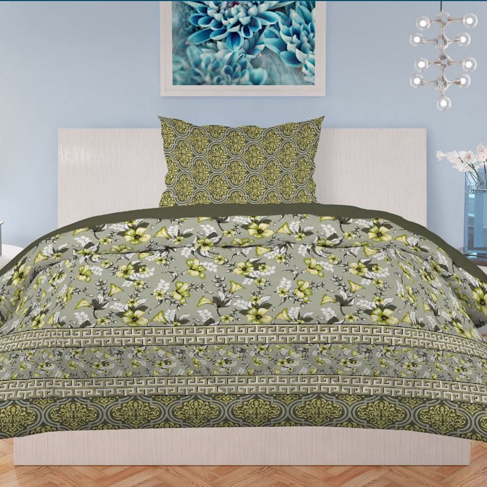 Printed Single Percale Finish Bed Sheet 2 Pcs - Multi, Single Size Bed Sheet, Chase Value, Chase Value