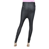 Women's Side Print Denim Tight - Black, Women, Pants & Tights, Chase Value, Chase Value