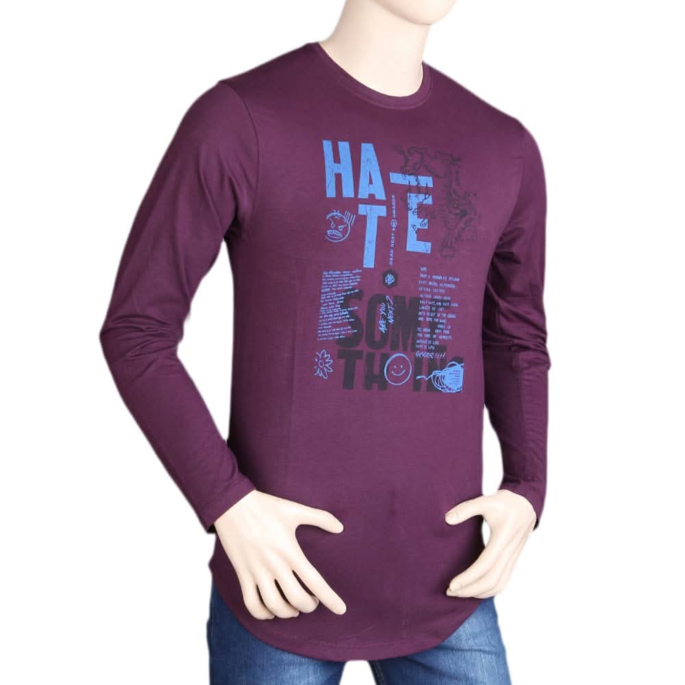 Men's Full Sleeves T Shirt - Purple, Mens T-Shirts, Chase Value, Chase Value
