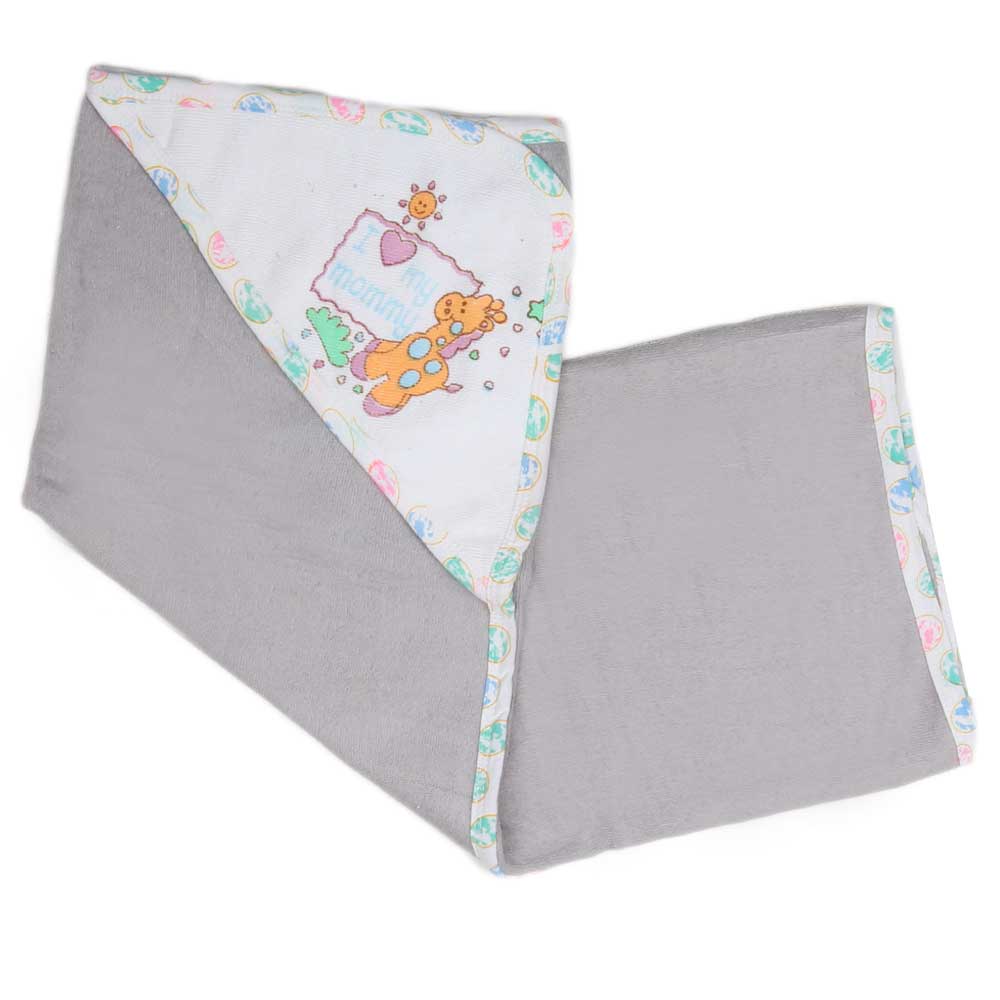 Newborn Baby Bath Towel - Grey, Kids, Bath Accessories, Chase Value, Chase Value