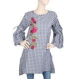 Women's Embroidered Kurti - Dark Grey, Women, Ready Kurtis, Chase Value, Chase Value