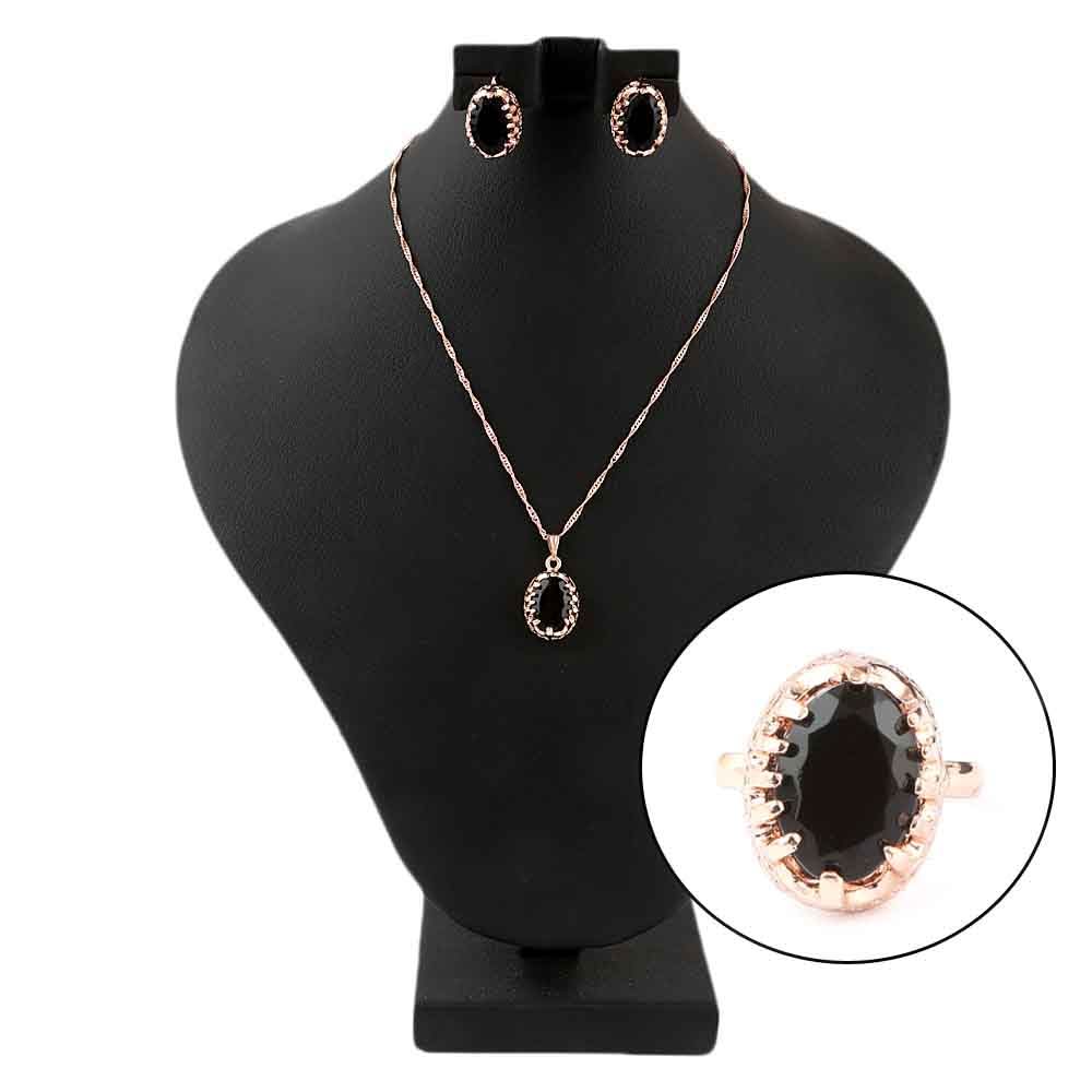 Women's Fancy Locket Set - Black - test-store-for-chase-value