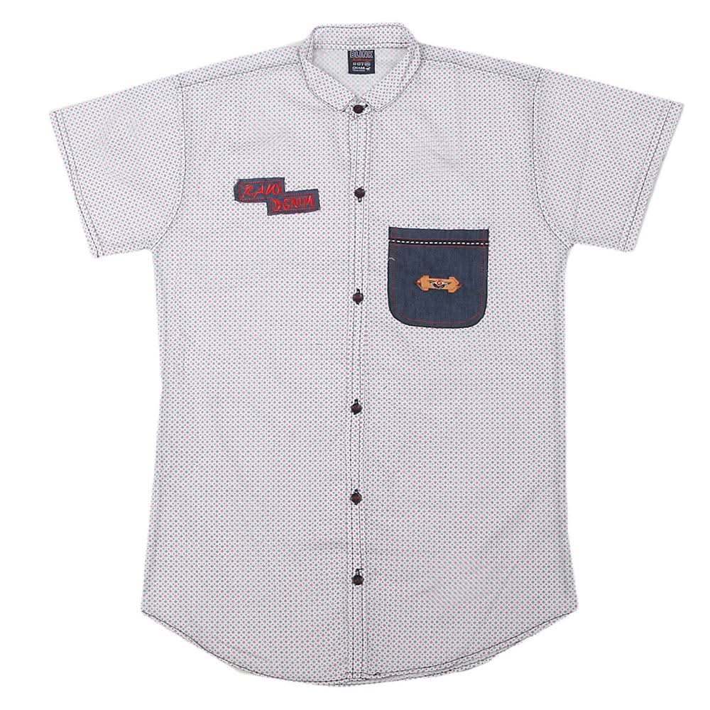 Boys Half Sleeves Casual Shirt - White, Kids, Boys Shirts, Chase Value, Chase Value
