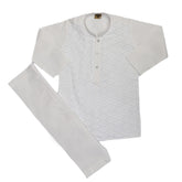 Boys Chicken Shalwar Suit - White, Kids, Boys Shalwar Kameez, Chase Value, Chase Value