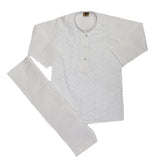 Boys Chicken Shalwar Suit - White, Kids, Boys Shalwar Kameez, Chase Value, Chase Value