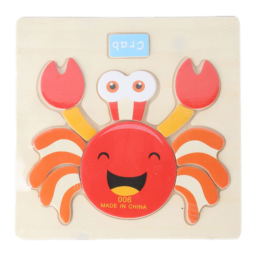 Wooden Crab Puzzle - Red - test-store-for-chase-value