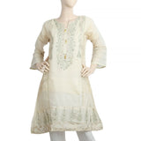 Women's Stitched Kurti - Cream, Women, Ready Kurtis, Chase Value, Chase Value