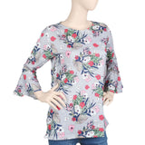 Women's Full Sleeves Top - Grey, Women, T-Shirts And Tops, Chase Value, Chase Value