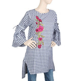 Women's Embroidered Kurti - Dark Grey, Women, Ready Kurtis, Chase Value, Chase Value