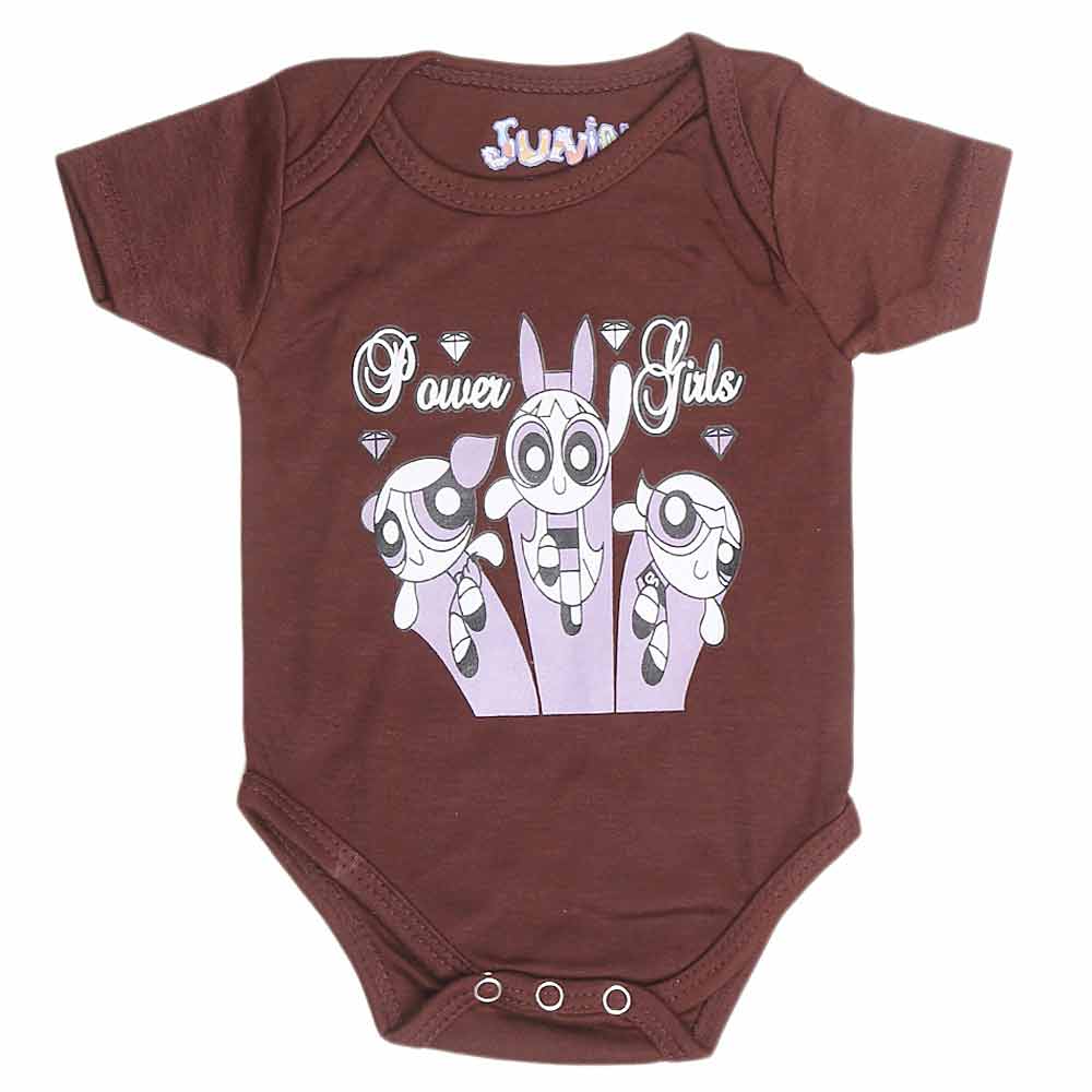 Newborn Girls Romper - Dark Brown, Kids, NB Girls Rompers, Chase Value, Chase Value