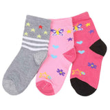 Girls Socks Pack Of 3 - Multi, Kids, Girls Socks, Chase Value, Chase Value