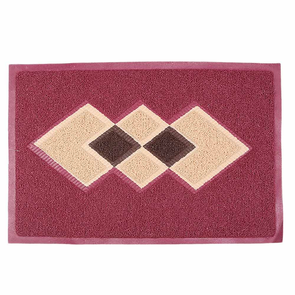 PVC Door Mat 15 x 22 - Maroon, Home & Lifestyle, Mats, Chase Value, Chase Value