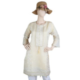 Women's Fancy Embroidered Kurti - Fawn, Women, Ready Kurtis, Chase Value, Chase Value