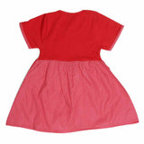 Girls Half Sleeve Fancy Frock - Red - test-store-for-chase-value