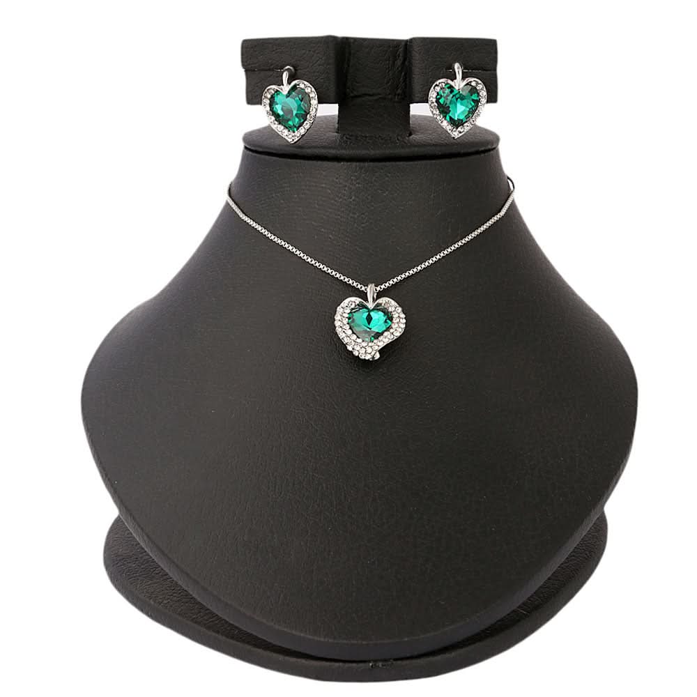 Women's Fancy Locket Set - Green, Women, Chains & Lockets, Chase Value, Chase Value