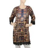Women's Digital Printed Kurti - Black, Women, Ready Kurtis, Chase Value, Chase Value