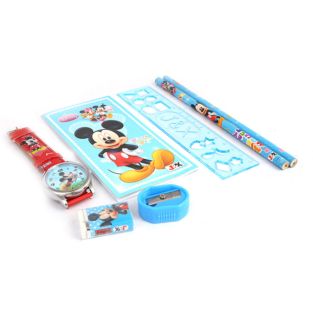 Kids Stationery 7 Pcs Set - Blue, Kids, Pencil Boxes And Stationery Sets, Chase Value, Chase Value