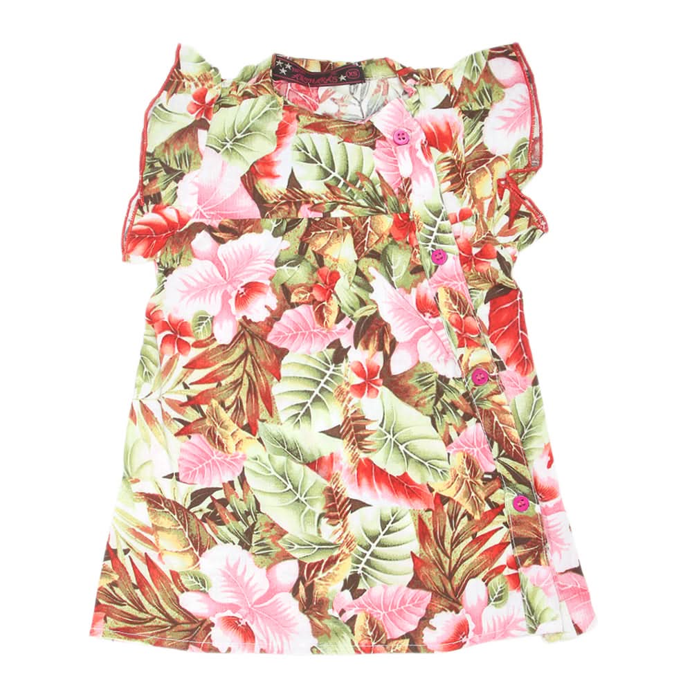 Girls Woven Half Sleeves Top - Multi, Kids, Tops, Chase Value, Chase Value