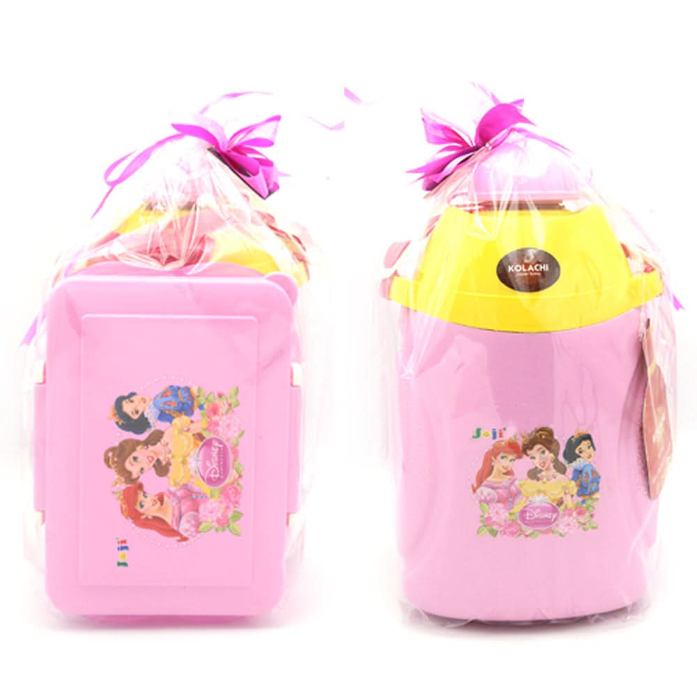 Water Bottle 1100 ML with Lunch Box - Light Pink, Kids, Tiffin Boxes And Bottles, Chase Value, Chase Value