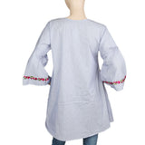 Women's Strip Cotton Kurti - Light Blue, Women, Ready Kurtis, Chase Value, Chase Value