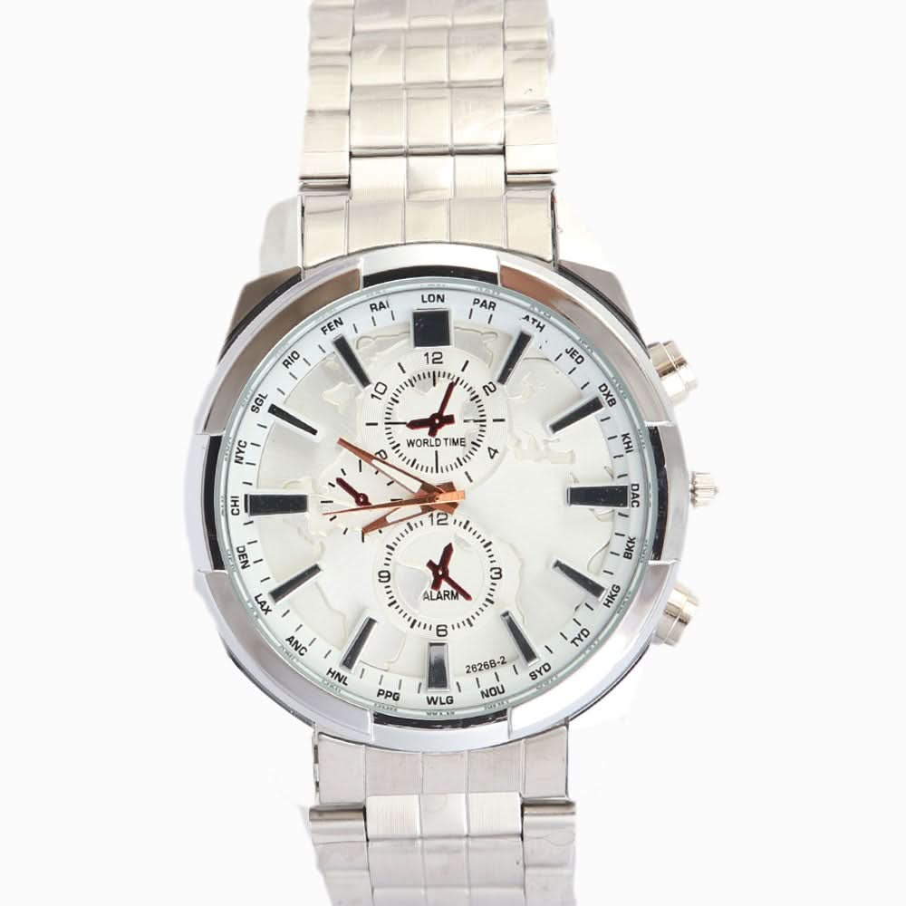 Men's Wrist Watch - White, Men, Watches, Chase Value, Chase Value