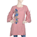 Women's Embroidered Kurti - Red, Women, Ready Kurtis, Chase Value, Chase Value