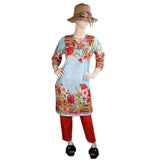 Women's Printed Lawn 2 Pcs Stitched Suit - Multi, Women, Shalwar Suits, Chase Value, Chase Value