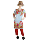 Women's Printed Lawn 2 Pcs Stitched Suit - Multi, Women, Shalwar Suits, Chase Value, Chase Value