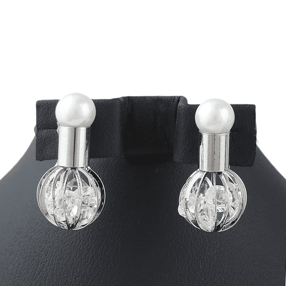 Women's Fancy Ear Tops - Silver - test-store-for-chase-value