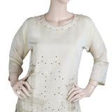 Women's Fancy Embroidered Kurti - Fawn, Women, Ready Kurtis, Chase Value, Chase Value